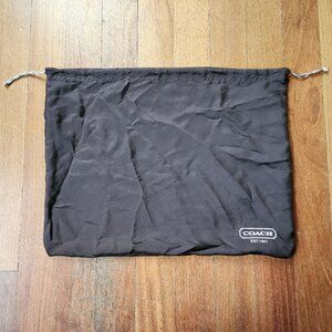 Coach Brown Silk Drawstring Dust Bag 15 x 19